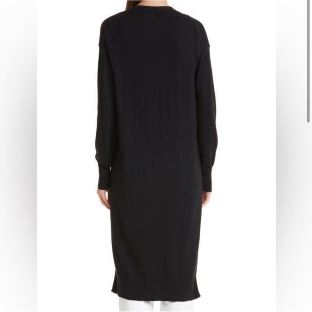 Nordstrom Signature Cotton and Cashmere Long Black Cardigan size XS - Picture 2 of 8